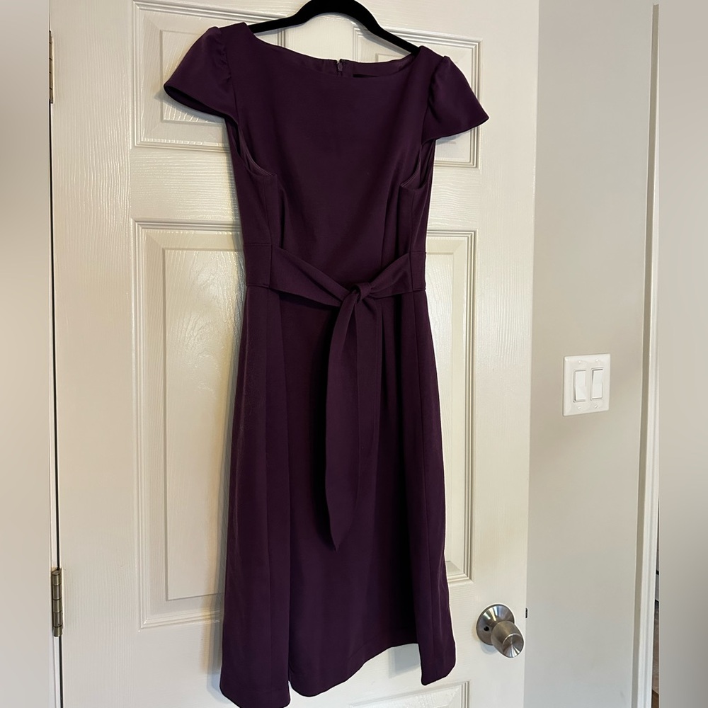 Adrianna Papell Deep Purple Midi Dress